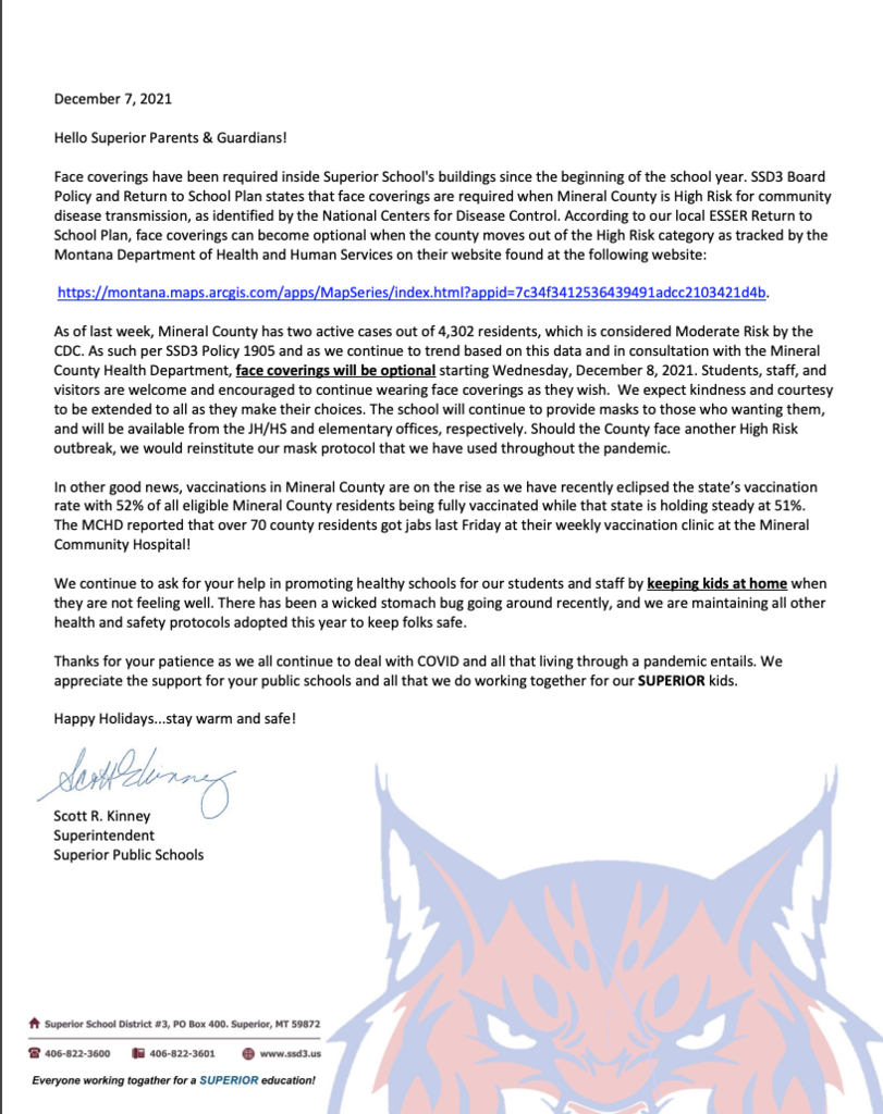 Parent Guardian Letter